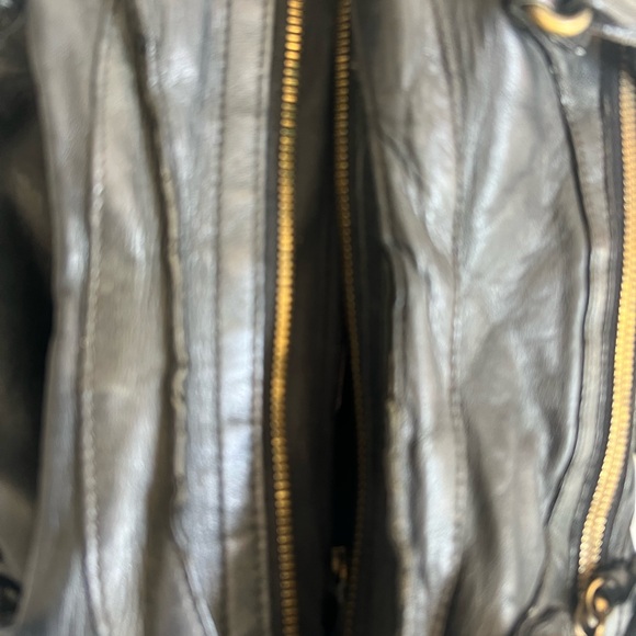 Balenciaga Black Leather Motorcycle city bag with Brass Accent - Picture 7 of 11